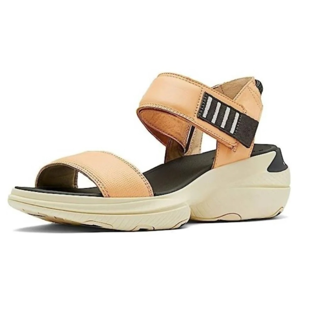 New Sorel Women's Explorer Blitz Stride Wedge Strap Sandal Orange Size 7